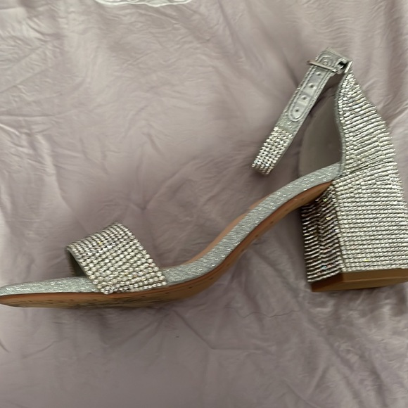 Sparkly diamond thick heels. - Picture 2 of 3